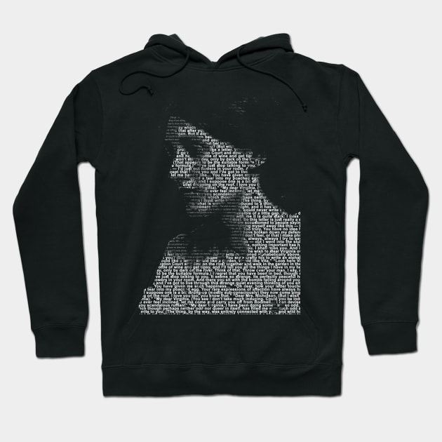 Virginia Woolf - word portrait - made from the love letters between her and Vita Hoodie by RandomGoodness